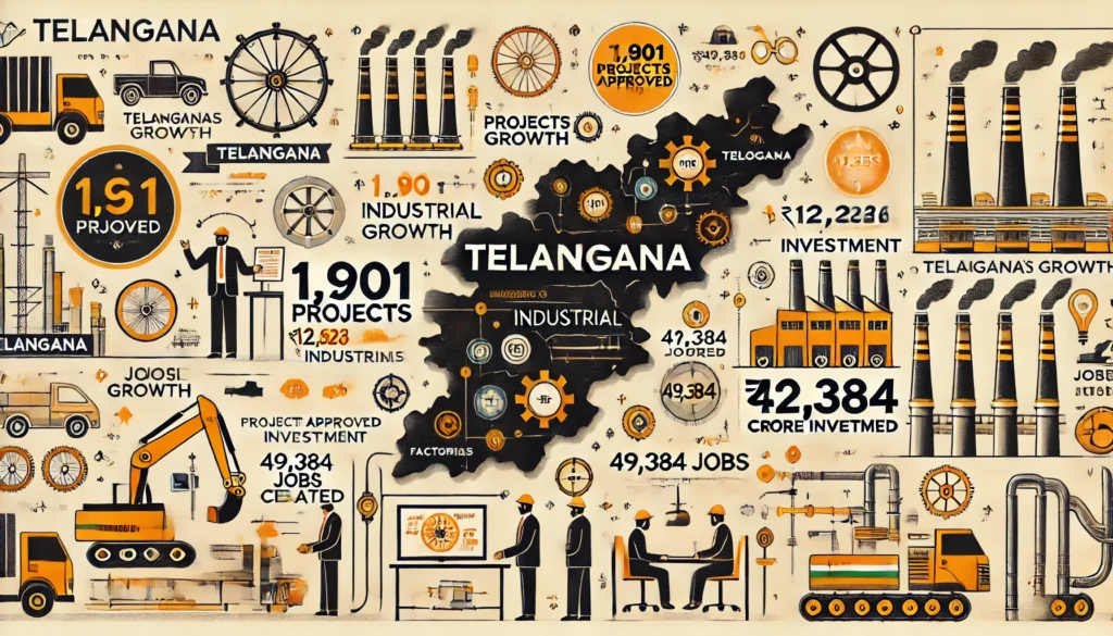 Telangana Approves Over 1,900 Industrial Projects with ₹12,626 Crore Investment.