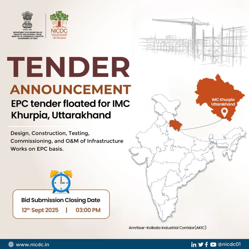 Khurpia IMC Infrastructure Development Tender: Key Details & Strategic Significance.