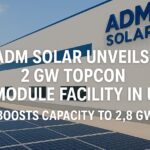 ADM Solar TOPCon Module Facility in UP : ADM Solar Unveils 2 GW TOPCon Module Facility in UP, Boosts Capacity to 2.8 GW. ADM Solar TOPCon Module Facility in UP