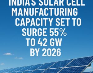 India's Solar Cell Manufacturing Capacity Set to Surge 55% to 42 GW by 2026.Image BY ChatGPT