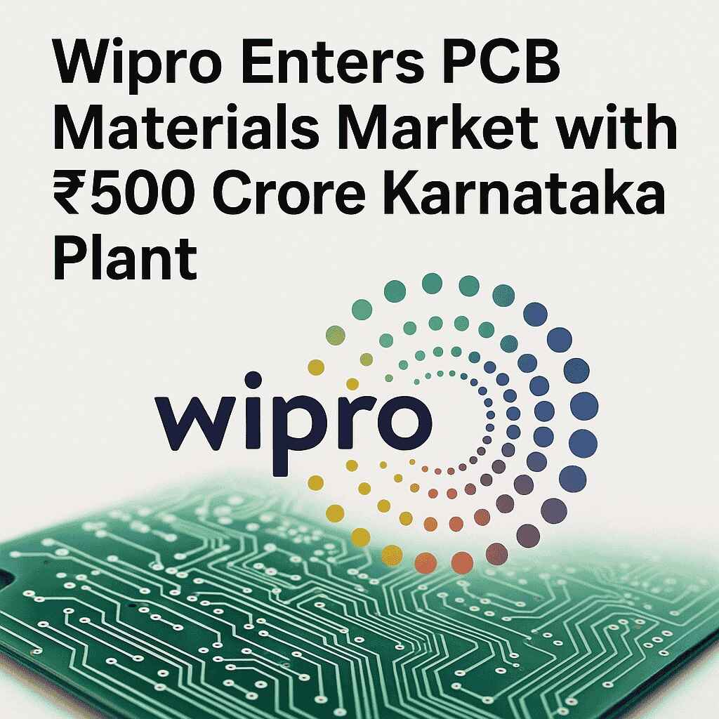 Wipro Enters PCB Materials Market with ₹500 Crore Karnataka Plant. Wipro Enters PCB Materials Market with ₹500 Crore Karnataka Plant.