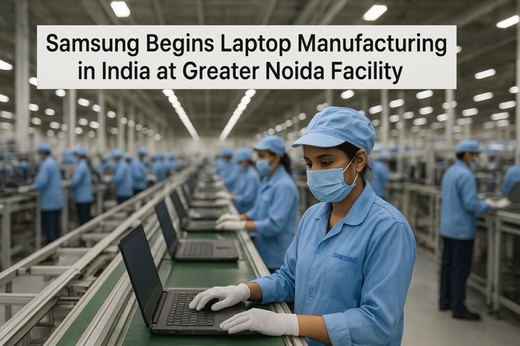 Samsung Begins Laptop Manufacturing in India at Greater Noida Facility.