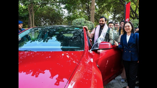 Haryana Rolls Out the Red Carpet for Tesla, Inaugurates First Brand Centre in Gurugram.(ANI)
