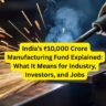 India’s ₹10,000 Crore Manufacturing Fund Explained: What It Means for Industry, Investors, and Jobs