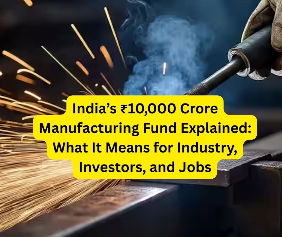 India’s ₹10,000 Crore Manufacturing Fund Explained: What It Means for Industry, Investors, and Jobs