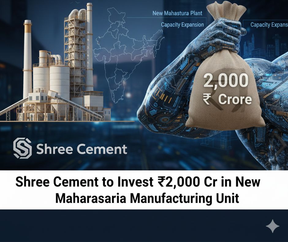 Shree Cement to Invest ₹2,000 Cr in New Maharashtra Manufacturing Unit.