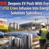 Exide Deepens EV Push With Fresh ₹50 Crore Infusion Into Energy Solutions Subsidiary.