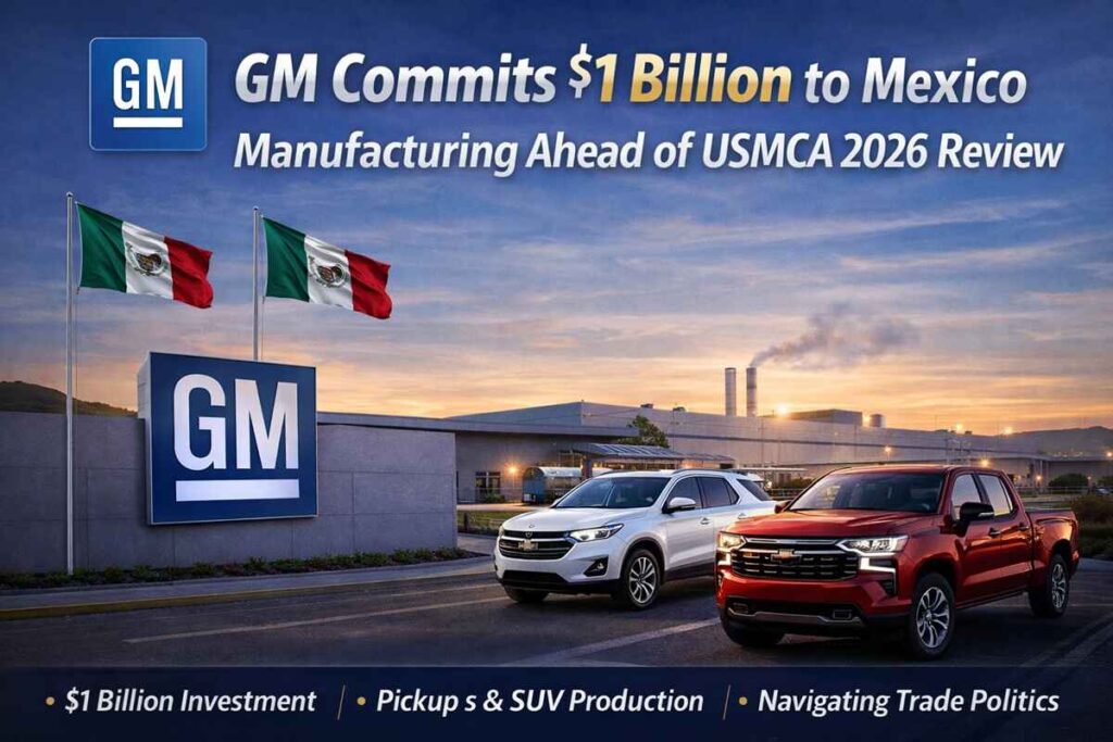GM Commits $1 Billion to Mexico Manufacturing Ahead of USMCA 2026 Review.