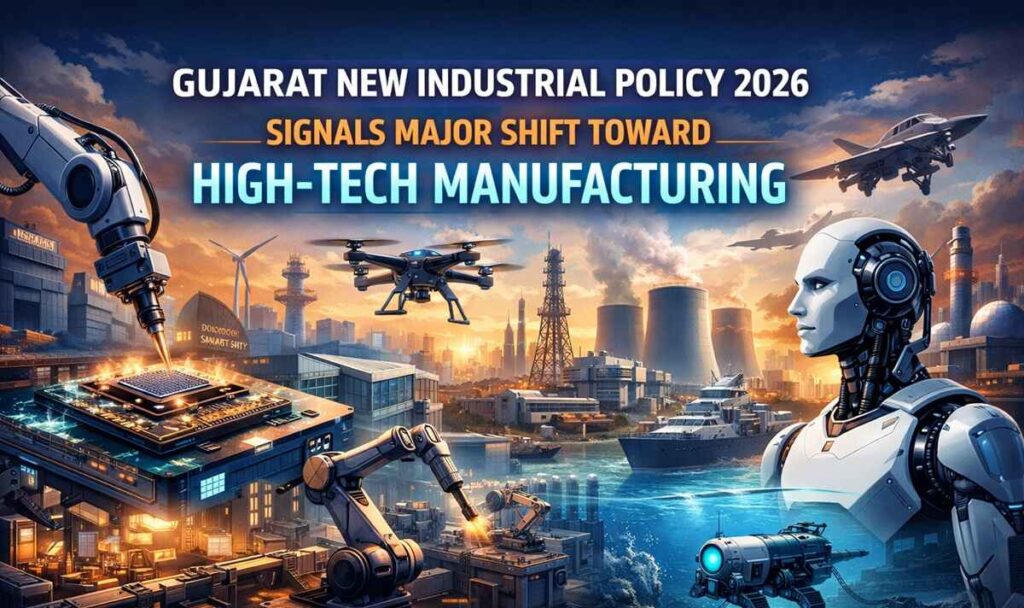 Gujarat New Industrial Policy 2026 Signals Major Shift Toward High-Tech Manufacturing. Gujarat New Industrial Policy 2026 Signals Major Shift Toward High-Tech Manufacturing.