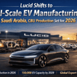 Lucid Shifts to Full-Scale EV Manufacturing in Saudi Arabia, CBU Production Set for 2026.