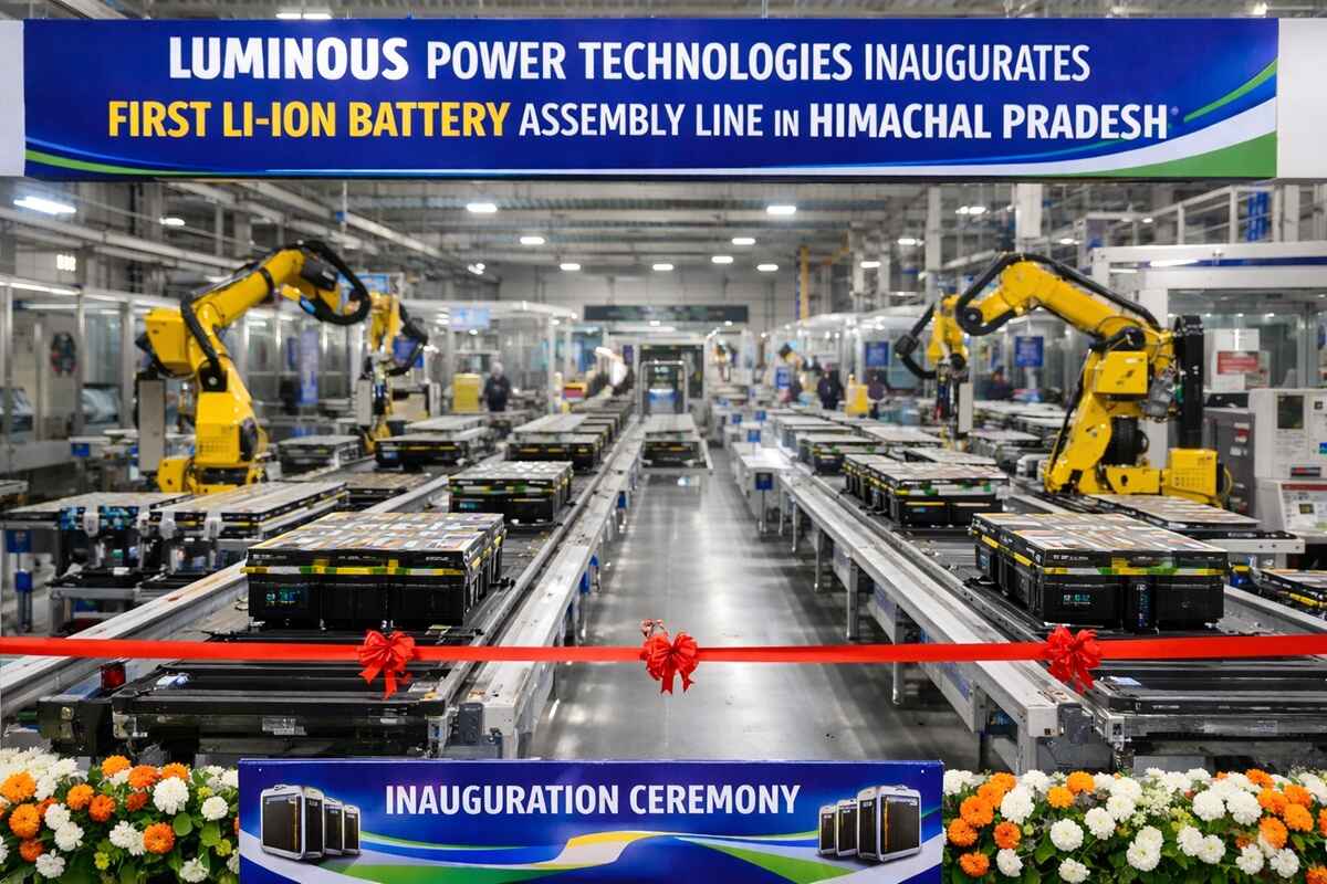 Luminous Power Technologies Inaugurates First Li-Ion Battery Assembly Line in Himachal Pradesh.