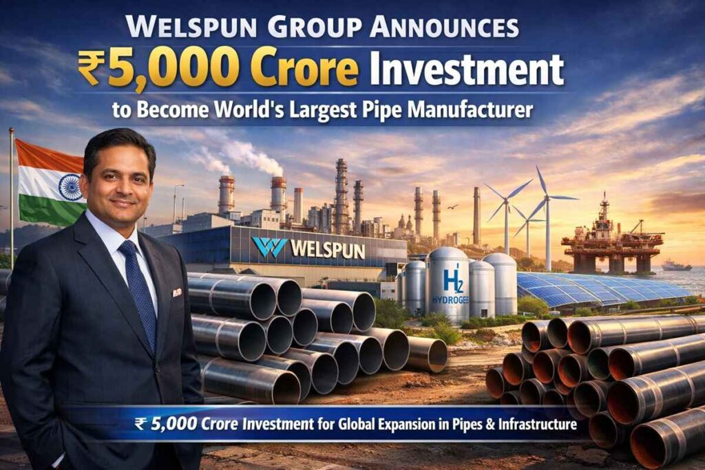 Welspun Group Announces ₹5,000 Crore Investment to Become World’s Largest Pipe Manufacturer.