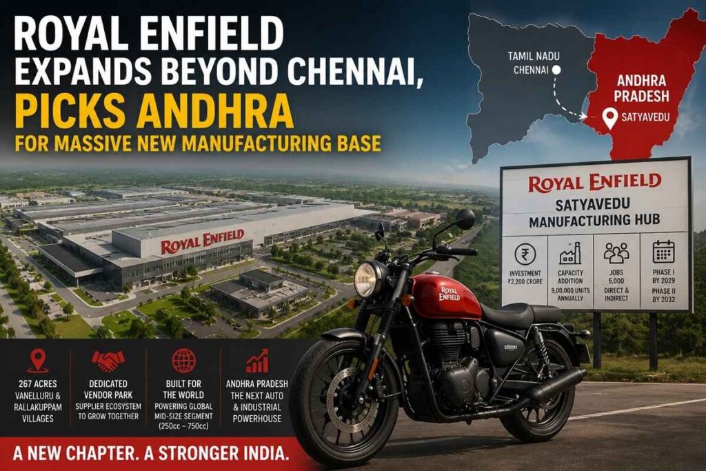 Royal Enfield Expands Beyond Chennai, Picks Andhra for Massive New Manufacturing Base.